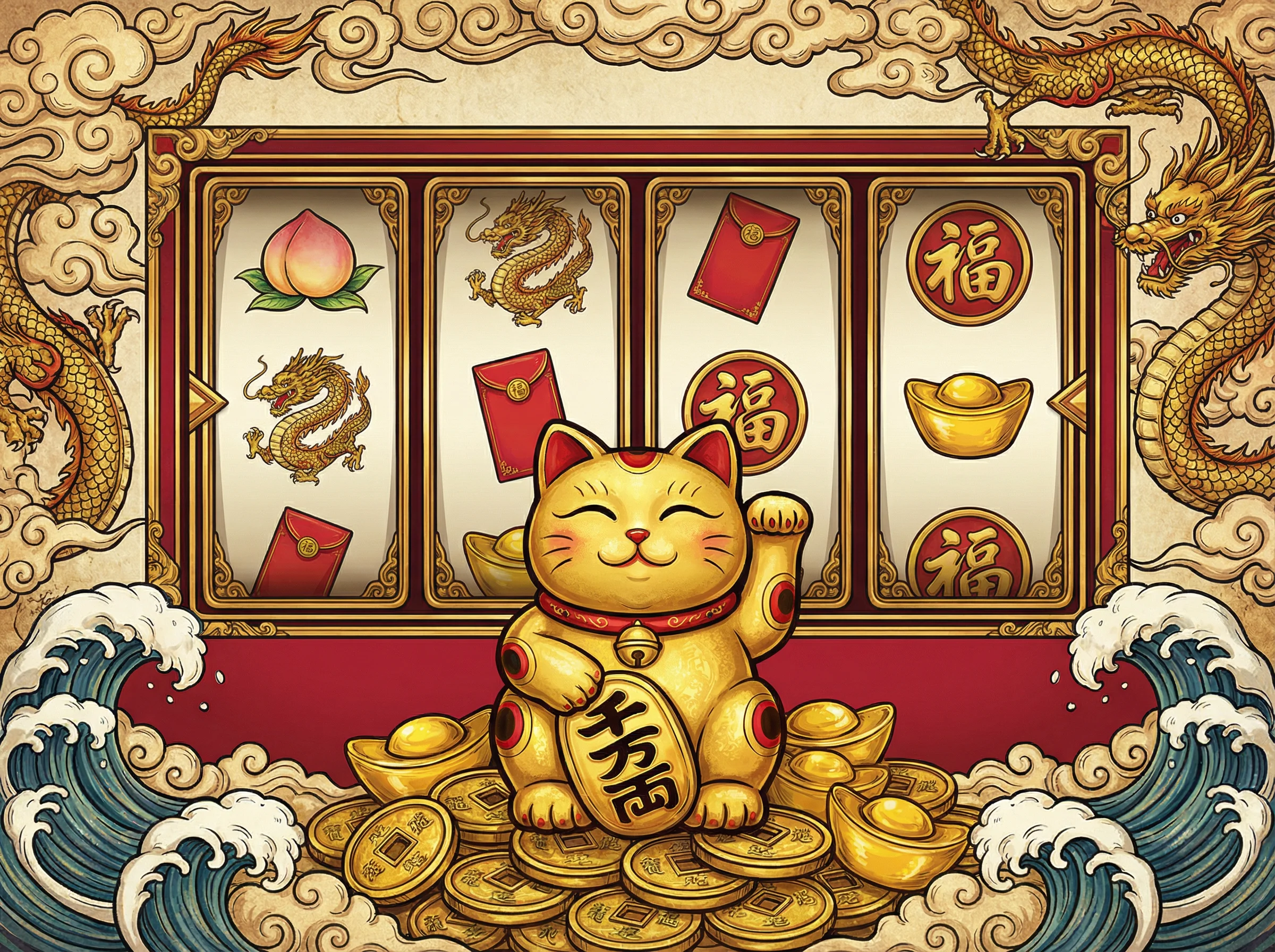 pg电子招财猫老虎机游戏金色招财猫与聚宝盆